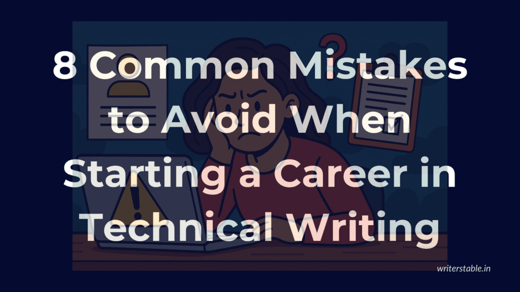 8 common mistakes to avoid as a technical writer