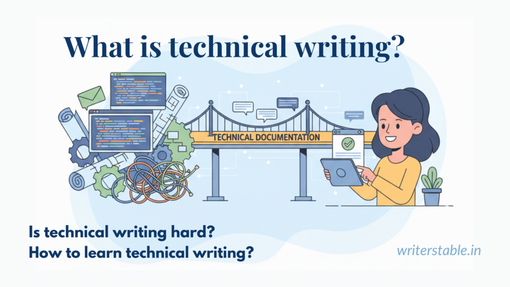 Learn technical writing 1 article introducing technical writer, what technical writers do, how hard is it, and myths about technical writing