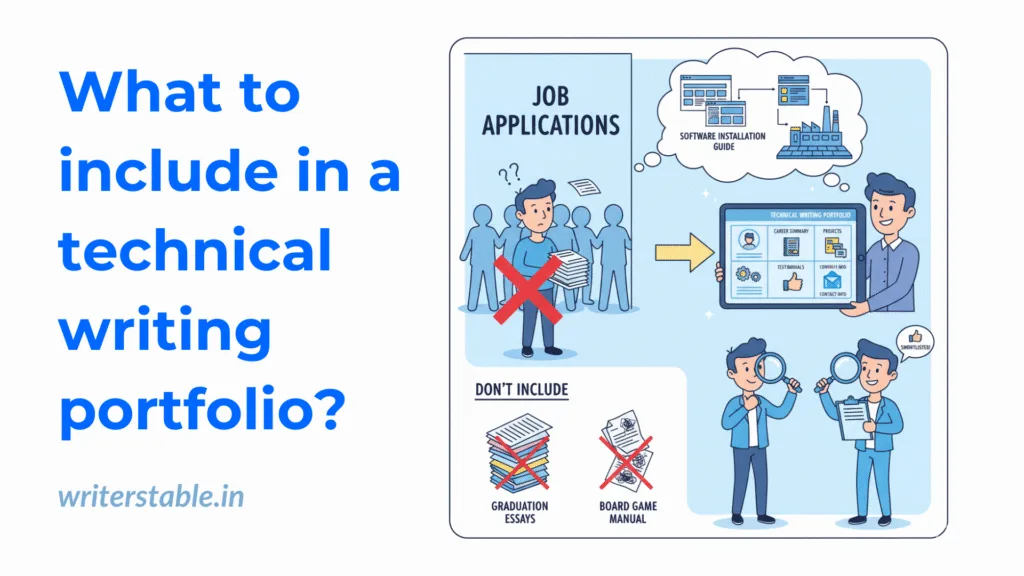 what to include in a technical writing portfolio